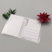 Weihnachtskarte mit Adressaufkleber